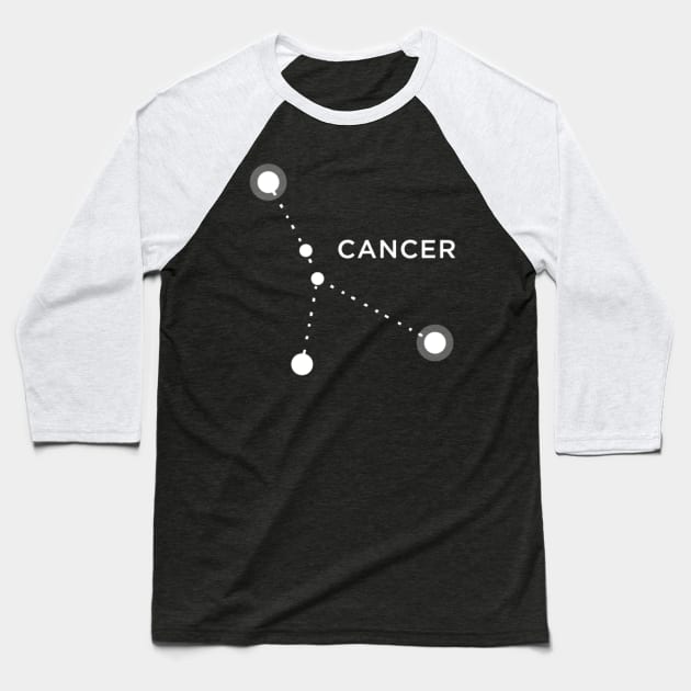 Cancer Zodiac Constellation Sign Shirt Baseball T-Shirt by writewin